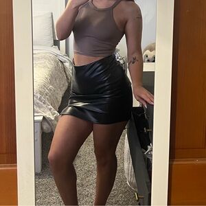 Leather Mini Skirt
